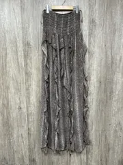 BeBe ベベ 蛇柄 ヘビ ティアード ロング Iライン ワンピース sizeF/茶 ■◆ レディース