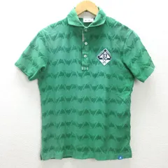 g■アディダス/adidas GOLF 半袖ポロシャツ/ゴルフウェア【M】緑/men's/51【中古】■