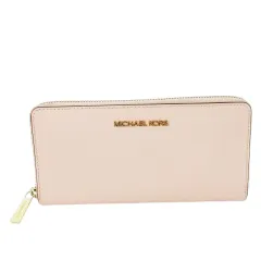 マイケルコース MICHAEL KORS 長財布 ロングウォレット 小銭入れあり ラウンドファスナー PVC レザー 革 ロゴ ピンク /CK30 ■GY18