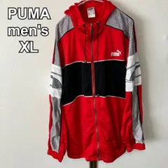 PUMA プーマ　ヴィンテージ風　トラックジャケット　スポーツ　レア　赤黒白　XL