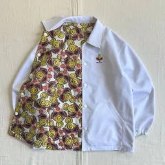 極希少　archive　HYSTERIC MINI　ヒステリックミニ　ヒスミニ　2way　リバーシブル　襟付き　コーチジャケット　総柄ナイロンジャケット　キャラクタープリント　140　平成ギャル　Y2K　hys mini reversible jacket