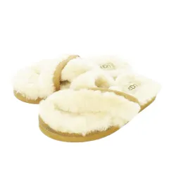アグ UGG Abela スライドサンダル ミュール ルームシューズ ファー 5 22cm ベージュ 1017548 /AO7 ■GY11