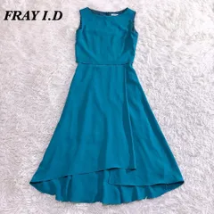 【美品】FRAY I.D ノースリーブ ロングフレアワンピース 0 グリーン