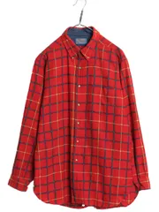 70s USA製 ペンドルトン チェック ボタンダウン ウール シャツ メンズ L / ヴィンテージ 長袖シャツ ポケット付き マルチカラー トラッド