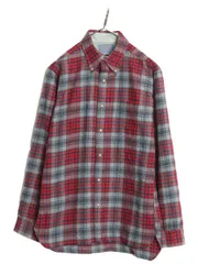 70s USA製 ペンドルトン チェック ボタンダウン ウール シャツ メンズ S ヴィンテージ BD 長袖シャツ ポケット付き マルチカラー トラッド