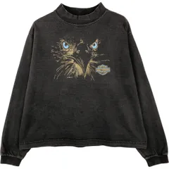 古着 90年代 ハーレーダビッドソン Harley-Davidson 鷲柄 イーグル柄 サンダー モックネック モーターサイクル ロングTシャツ/eaa615050
