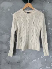 ポロ ラルフローレン ケーブルニット (カシミア素材10%) 実寸 s-m