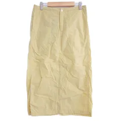 アメリカーナ AMERICANA SPORTS WEAR アパルトモン別注 コラボ ロングスカート イージースカート ロゴ 刺繍 ナイロン S 黄 イエロー 1219