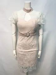 2306 DAZZY デイジー　キャバクラ　ドレス　総レース　フリル　タイト　ミニ　キャバドレス　M