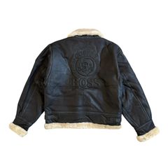 非売品】サントリーボス フライトジャケット B-3 牛革 ムートン L相当