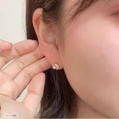 【好評】【スタッドピアス 色:ゴールド】[Adelina Style] ジルコニア スタッド ピアス 低刺激性 レディース S925純銀製 両耳用 (タイプL/ハート ゴールド)