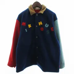 ミキハウス mikihouse フリースジャケット ブルゾン ロゴ 紺 ネイビー L