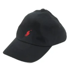 ポロ ラルフローレン POLO RALPH LAUREN タグ付き キャップ ロゴ刺繍 黒 ブラック ワンサイズ