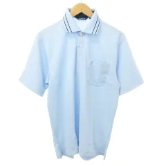 ミズノ MIZUNO タグ付き THE OPEN ザオープン ゴルフ ウエア ポロシャツ 薄手 Mサイズ 水色 ライトブルー