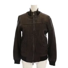 ジョルジオブラット GIORGIO BRATO レザージャケット 革ジャン ジップアップ アウター 40 茶 GDYX003V/B /YM ■GY19 ■MT