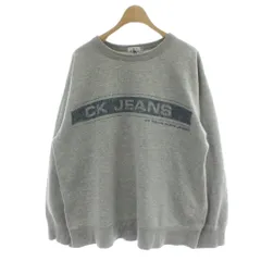 カルバンクラインジーンズ Calvin Klein Jeans スウェット トレーナー M グレー ロゴプリント トップス 長袖 DJL2311 /PP ■GY01
