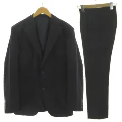 タケオキクチ TAKEO KIKUCHI スーツ ジャケット テーラードカラー シングル 2B パンツ スラックス 日本製 ウール混 ドットストライプ ネイビー 紺 パープル 紫 2