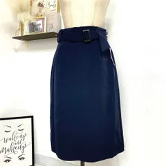 新品 レディース スーツ スカート ネイビー L 仕事 通勤 面接 イベント フォーマル ビジネス オフィス きれいめ 上品  膝丈 美シルエット 伸縮 ストレッチ ポリエステル ウエストゴム セレモニー 入学式 卒業式 就活 リクルート 女性用 春秋 高級感