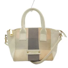 ブルーレーベルクレストブリッジ BLUE LABEL CRESTBRIDGE ハンドバッグ ショルダー 2WAY チェック柄 ロゴ ベージュ /AE