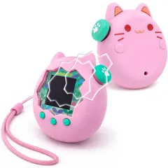 【在庫処分】全面保護 フィルム キズ防止 耐衝撃 2枚 防塵 生活防水 + かわいい サイドボタンカバー シリコン ストラップ付き 紛失防止 ケース Tamagotchi Paradise たまごっちパラダイス 対応(ベビーピンク)