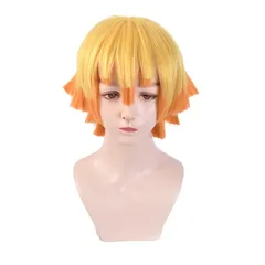 【特価商品】(我妻善逸) ハロウィン仮装 クリスマス 文化祭 ハロ仮装パーティー しのぶ 胡蝶 ウィッグ 鬼滅の刃コスプレ