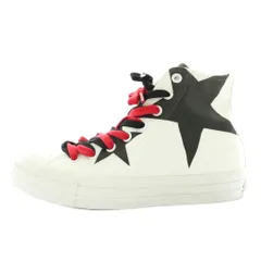 コンバース CONVERSE オールスター ALL STAR スニーカー キャンバス ハイカット US6.5 25㎝ 白 ホワイト 赤 レッド 黒 ブラック /XZ ■GY99