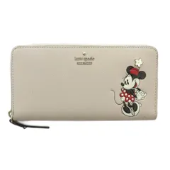 ケイトスペード KATE SPADE 長財布 小銭入れあり PVC ミニーマウス ロゴ ラウンドファスナー ピンク /KW ■GY18