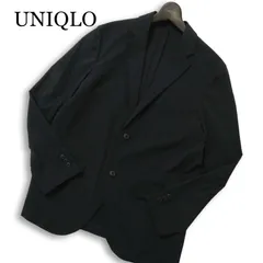 UNIQLO ユニクロ 通年 SLIM FIT 感動ジャケット★ アンコン テーラード ジャケット Sz.L メンズ 黒
