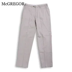McGREGOR マクレガー 春夏 ロゴ刺繍 ストレッチ★ チノパン スラックス テーパード パンツ Sz.82 メンズ 灰 グレー