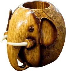 Anberotta 像型 ペンスタンド ペン立て マルチ収納 小物入れ アジアン雑貨 バリ 収納 筆立て 鉛筆 箸たて N-J37 