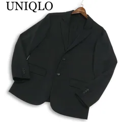 UNIQLO ユニクロ 春夏 SLIM FIT 感動ジャケット★ 2B アンコン テーラード ジャケット Sz.M メンズ 黒