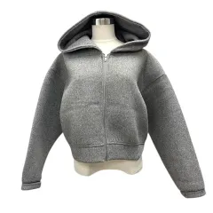 ザラ ZARA ソフト スクーバファブリックエフェクト ボンバージャケット ブルゾン 無地 長袖 L グレー