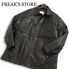 FREAK'S STORE フリークスストア 秋冬 カーコート★ フェイク レザー ジャケット ブルゾン Sz.M メンズ 黒のサムネイル