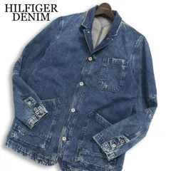 TOMMY HILFIGER DENIM トミーヒルフィガー 通年 USED加工＆ダメージ加工★ デニム カバーオール ジャケット Sz.L メンズ
