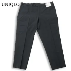 新品 25SS★ UNIQLO ユニクロ 通年 感動パンツ★ スラックス テーパード パンツ Sz.105 メンズ グレー 未使用 大きいサイズ