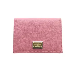ドルチェ&ガッバーナ ドルガバ DOLCE&GABBANA カードケース 小物入れ 名刺入れ レザー ロゴ ピンク ■GY11 /MQ