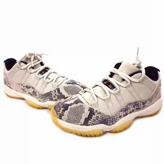 ナイキ NIKE Air Jordan 11 Low Snakeskin スニーカー シューズ US9.5 27.5㎝ ライトボーン/ユニバーシティレッド/セイル/ブラック CD6846 002