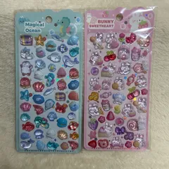 硬め　硬いシール　ぷっくりシール　ぷくぷくシール　キラキラ　平成　レトロ