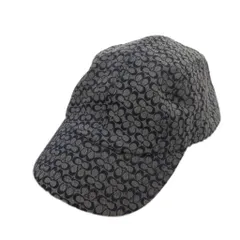 コーチ COACH キャップ 帽子 シグネチャー M/L 紺 ネイビー グレー /FF ■GY18