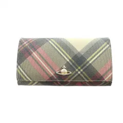 ヴィヴィアンウエストウッド Vivienne Westwood 長財布 ウォレット チェック柄 ロゴ PVC レザー マルチカラー ■GY18 /MQ