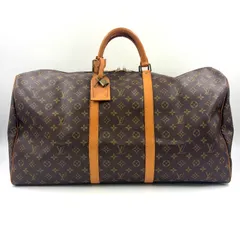 LOUIS VUITTON キーポル60 モノグラム モノグラム レザー×PVC ブラウン ボストンバッグ ゴールド M41422