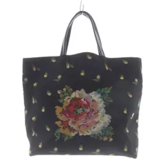 フェイラー トートバッグ 花柄 ハンドバッグ 黒