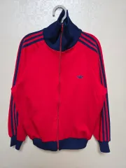 )))一時割引))) adidas 西ドイツ製 80s ジャージ トラックジャージ バーガンディ ネイビー レッド