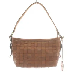 ズッケロ フィラート Zucchero filato ハンドバッグ ワンショルダー レザー 編み込み 茶色 ブラウン /XZ ■GY18