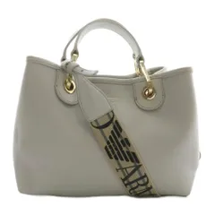 エンポリオアルマーニ EMPORIO ARMANI ハンドバッグ ショルダー 2WAY レザー ロゴ グレー /XZ ■GY11