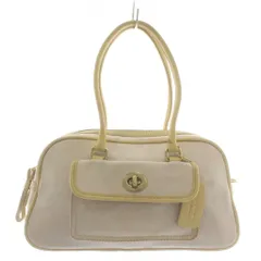 コーチ COACH ハンドバッグ ミニボストン ショルダー 2WAY キャンバス レザー ベージュ 黄色 イエロー 9778 /XZ ■GY18