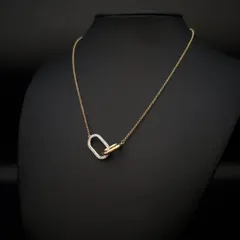 美品 SWAROVSKI スワロフスキー Time ネックレス ペンダント クリスタルパヴェ ラインストーン ゴールドカラー 上品 おしゃれ 存在感 きらきら ギフト プレゼント 贈り物