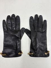 美品 セルモネータ レザーグローブ ダークブラウン 革手袋 カシミア