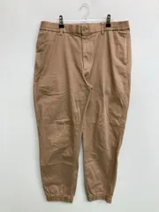 UNIQLO ユニクロ チノパンツ L ベージュ フルレングス コットン ストレッチ 無地 スタンダード テーパード レギュラー ウエストゴム・紐