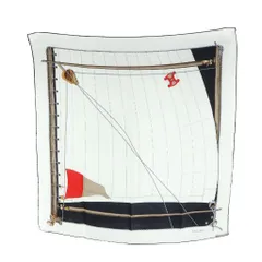 セリーヌ CELINE 大判スカーフ ストール 絹 シルク ロゴ 総柄 白 ホワイト 紺 ネイビー ■GY19 /MQ